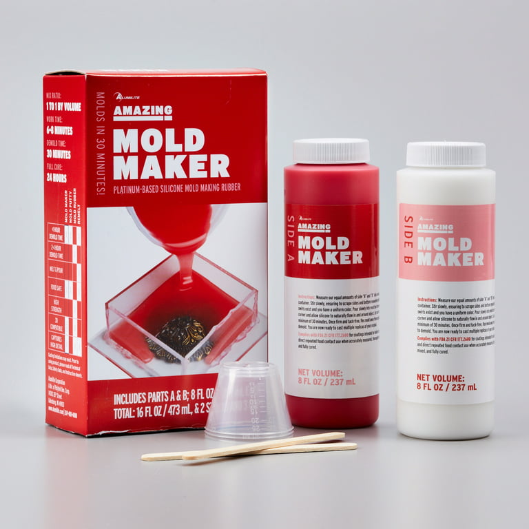 Alumilite Amazing Mold Maker - 16oz; 2-Part Red Silicone Mold