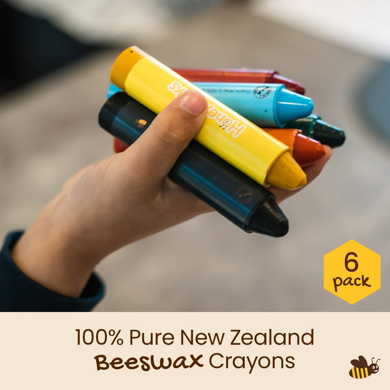 Honeysticks 100% Pure Beeswax Crayons (12 Pack) - Non-Toxic Crayons, Safe  for Babies and Toddlers, For 1 Year Plus, Handmade in New Zealand with