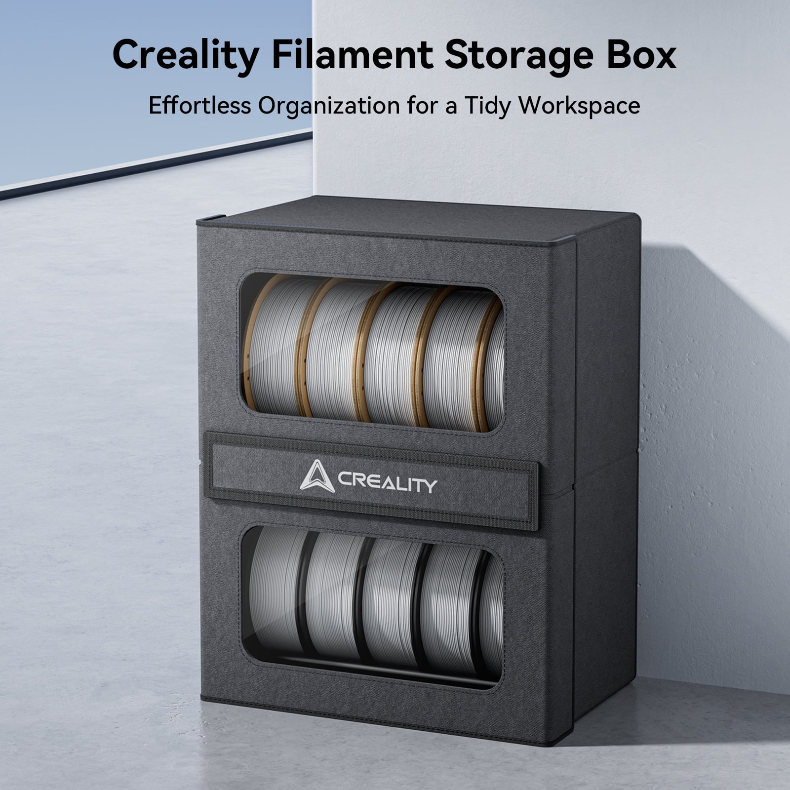 Creality Filament Storage Box Support 10kg of Filaments Storage Dual-tiered Storage Stable and Shake-free  Dual Magnetic Lock Tight Design