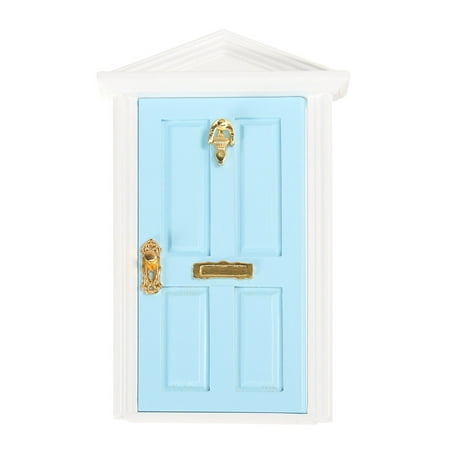 

FRCOLOR 1pc Mini Wooden Door Spire Door Miniature Door Epitome Play House Accessories for Kids Girls (Blue)