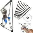 thumbnail image 1 of EASTIN Archery Mini Compound Bow and Arrow Set -Stainless Steel Mini Pocket Survival Hunting Bow Right/Left Hand for Target Shooting Practice Archery Entertainment Fun Gift, 1 of 8