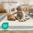 thumbnail image 3 of ODIKA 8'x10' Washable Area Rug Durable, Non-Slip Under Doormat Vintage Farmhouse Pinstripe Welcome Entryway Layering for Living Room, Sectional, Family, 3 of 6