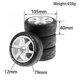thumbnail image 5 of Neumáticos RC Off Road Buggy, escala 1/8, 105 mm con hexágono de 17 mm, blancos, 5 of 5