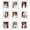 White, variant on 11x14 Picture Frame Set of 9, Display Pictures 8x10 with Mat or 11x14 without Mat, Multi Collage Gallery Square Photo Frames for Wall or Tabletop, White