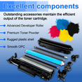 thumbnail image 5 of NineLeaf 210X 210A 4 Pack High-Yield Compatible Toner Cartridge Replacement for HP210X W2100X W2101X W2102X W2103X Color Laser Jet Pro MFP 4301fdw 4301fdn 4201dw 4201dn Printer(BK/C/Y/M), 5 of 7
