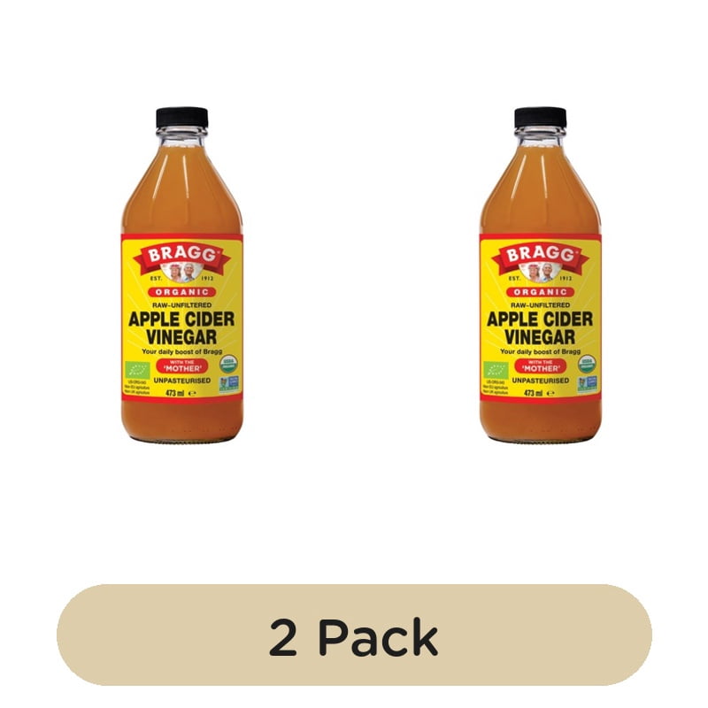 Bragg Organic Apple Cider Vinegar 473ml, British Import (Pack of 2)