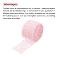 thumbnail image 4 of Unique Bargains Lace Trim 10 Yards 2 Inch Flower Elastic Lace Ribbons for Package Decoration Wedding Headbands Pink, 4 of 5