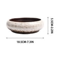 thumbnail image 3 of Dtchengua 7 Inch Ceramic Bonsai Pots with Drainage Hole, Shallow Planter for Indoor Outdoor, Round Planter, Cactus Pot, Office Decor for Plant Lovers,White, 3 of 6