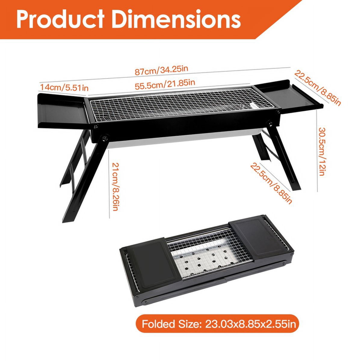 Portable BBQ Griddle Foldable Kabob Barbecue For Outdoor Hibachi BBQ Camping Barbecue Grill In Garden Backyard Party Picnic Travel