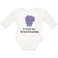 thumbnail image 3 of Inktastic I Love My Great Grandma Elephant Boys Long Sleeve Baby Bodysuit, 3 of 5