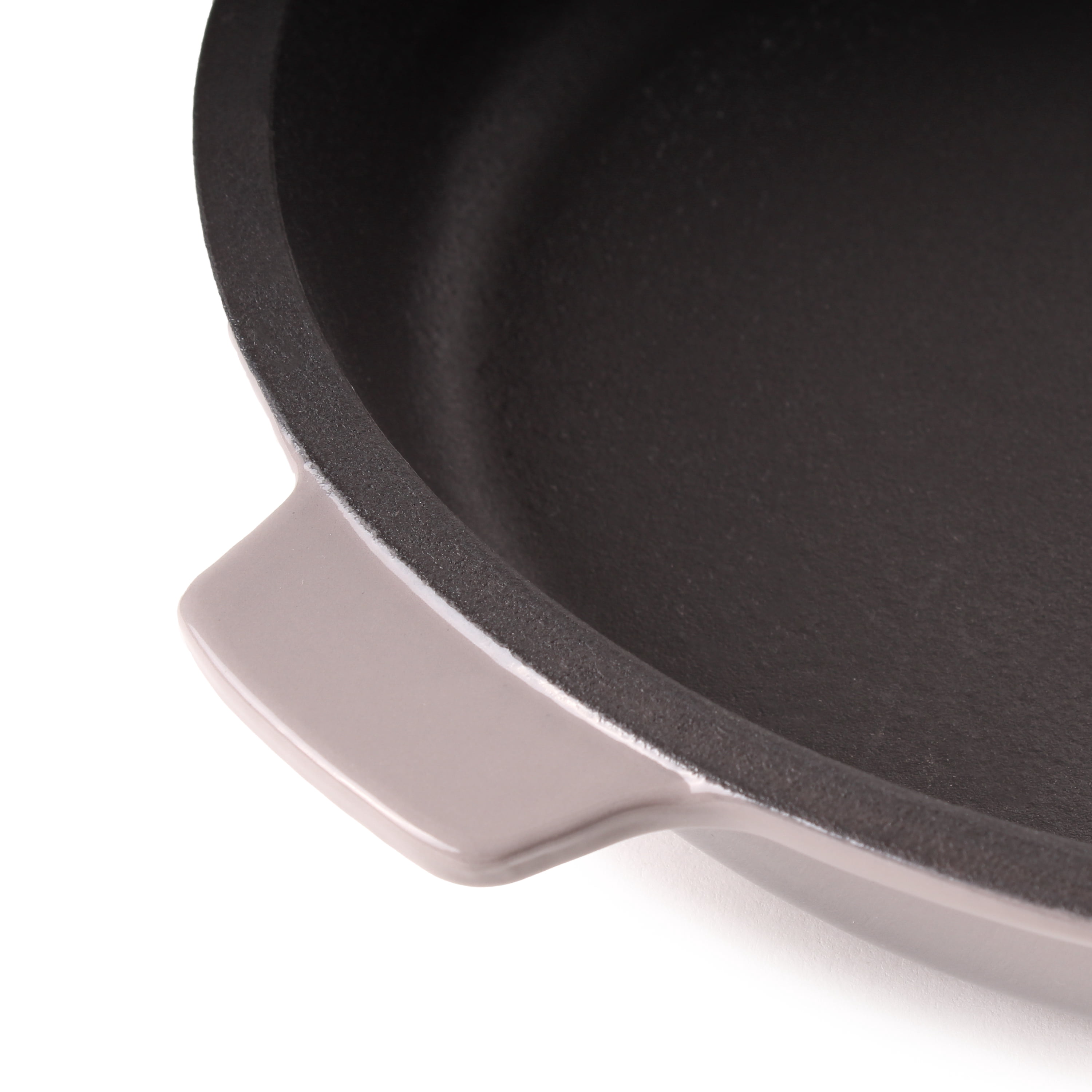 BergHOFF Neo 2pc Cast Iron 10" Fry Pan & 11" Grill Pan Cookware Set, Oyster