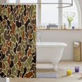 thumbnail image 3 of Manfei Minimalst Camouflage Shower Curtain 72Wx72L, Old Fashion Camo Gamepad Shower Curtain 72Wx72L, Olive Brown, 3 of 5
