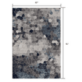 thumbnail image 3 of 5â€™ x 8â€™ Navy Blue Cobblestone Pattern Area Rug, 3 of 9