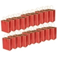 thumbnail image 2 of 20 bolsas de papel kraft reutilizables y ecológicas para ropa y regalos, 21 x 11 x 27,5 cm (rojo oscuro)., 2 of 14
