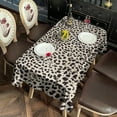 thumbnail image 2 of Black and Tan Leopard Print Rectangle Tablecloth 60"x102",Waterproof Polyester Rectangle Table Cloth, Wipeable Spillproof Polyester Tablecloth for Dining, Camping, Indoor and Outdoor, 2 of 6