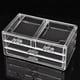 thumbnail image 3 of Clear Makeup Cosmetics Organizer Jewelry Storage Box Multi Layer Case with Drawers, 3 of 4