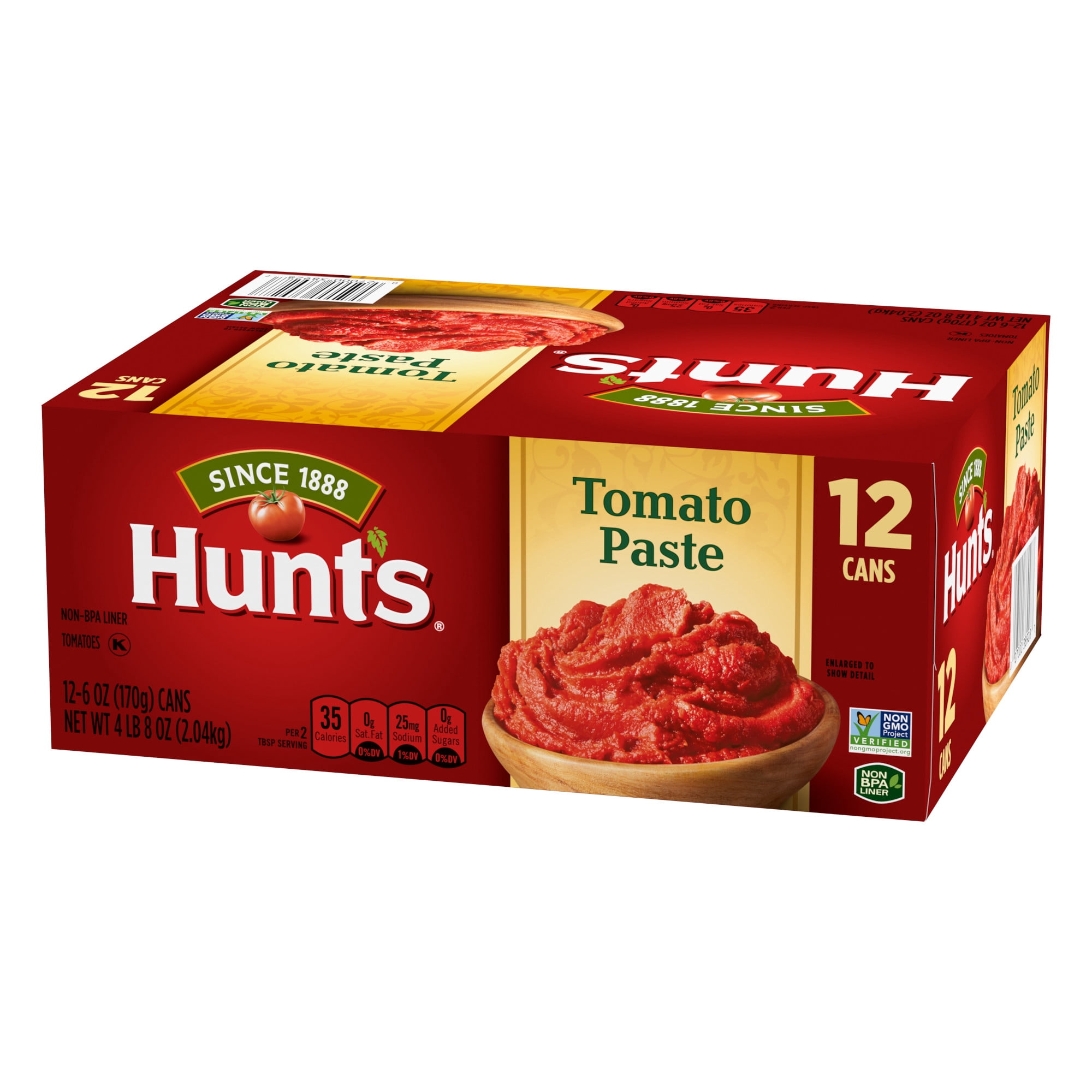 Hunt’s Tomato Paste, 6 oz Can, 12 Count