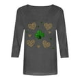 thumbnail image 6 of felwors St Patty's Day Shirt Women 2025 Casual Plus Size 3/4 Sleeve Irish Clover Shirts Funny Saint Patrick's Tunic Tops (Dark Gray, S), 6 of 7