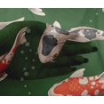 thumbnail image 4 of oneOone Viscose Chiffon Dark Green Fabric Bubbles & Koi Fish Ocean Sewing Craft Projects Fabric Prints By Yard 42 Inch Wide, 4 of 4