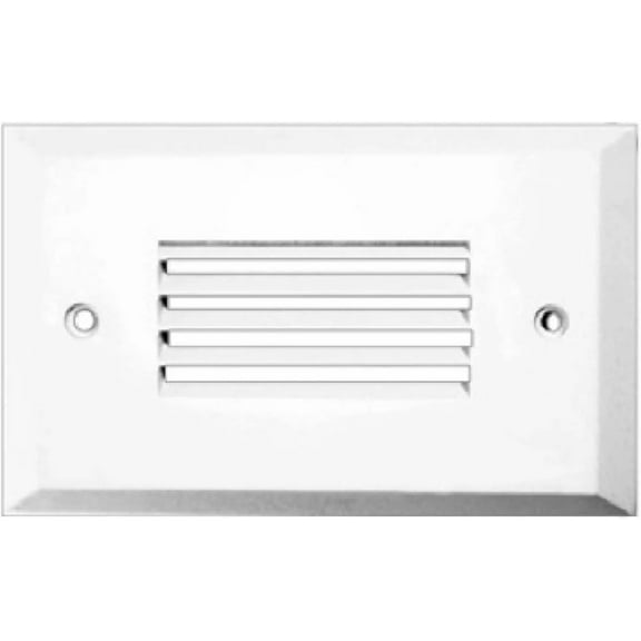 Diodesy- SL/HLV/WH Step Cover Louvered Plate, LED Step Light, White Finish, Horizontal Mounting, for Indoor Or Outdoor Use for Stairs, Walkways and Balcony Areas, Cover Plate Only