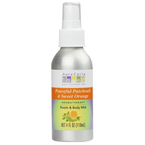 Aura Cacia Peaceful Patchouli/Sweet Orange Aromatherapy Mist 4 oz.
