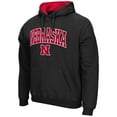 thumbnail image 2 of Men's Colosseum Black Nebraska Huskers Arch & Logo 3.0 Pullover Hoodie, 2 of 3
