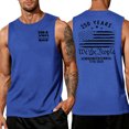 thumbnail image 2 of Men's Freedom Patriotic Tank Top with USA Flag Graphic and Sleeveless Design Featuring Double-Sided Print for Independence Day 2026 Memorial Day Gym Workouts Beach Days Blue XXXXXL, 2 of 5