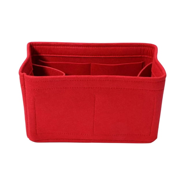Qiweii Lazy Felt Cosmetic Storage Bag,Large Capacity Pouch for Makeup and Toiletry Organization