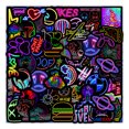 thumbnail image 4 of Paquete de pegatinas de neón, 200 pegatinas de vinilo impermeables para botellas de agua, monopatín, portátil, guitarra, ordenador, teléfono, pegatinas de graffiti de moda para adolescentes y adultos Rojo Verde, 4 of 5