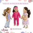 thumbnail image 6 of Emily Rose 18-Inch Doll Pajama Set, Classic & Floral, Pink/Lavender, 3-Pack, 6 of 8