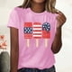 thumbnail image 2 of Blusa informal de manga corta con cuello redondo y estampado suelto de verano para mujer con estilo OAVQHLG3B Store  lin121212, 2 of 4