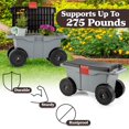 thumbnail image 3 of Carrito de jardín Pure Garden con asiento y almacenamiento, gris, 3 of 7