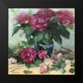 thumbnail image 2 of Strube, Ling 15x15 Black Modern Framed Museum Art Print Titled - Red Hydrangeas, 2 of 5