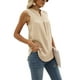 thumbnail image 2 of Txlixc - Camiseta sin mangas para mujer, color sólido para adultos, con ribete de encaje, sin mangas, con cuello en V, chaleco suelto Txlixc Moda, 2 of 4
