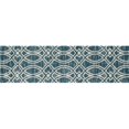 thumbnail image 1 of Art Carpet 841864100945 2 x 8 ft. Highline Collection Ogee Trellis Woven Area Rug, Aqua, 1 of 5