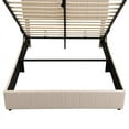 thumbnail image 2 of Harper & Bright Designs Queen Size Platform Bed with Hydraulic Storage System, Linen Upholstered Wooden Bed Frame for Bedroom, Beige, 2 of 15