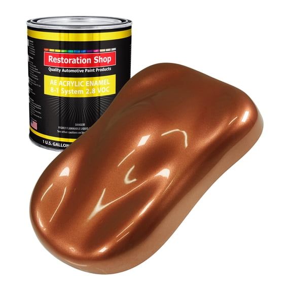 Restoration Shop Firemist Copper Acrylic Enamel Auto Paint - Gallon Paint Color Only - Single Stage High Gloss