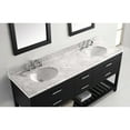 thumbnail image 3 of Caroline Estate 72" Double Bath Vanity in Espresso with Black Galaxy Granite Top and Round Sink with Brushed Nickel Faucet and Mirrors, 3 of 9