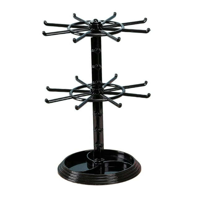 360 Degrés Rotation Boucle d'Oreille Organisateur Suspendu Rack Carrousel Bijoux Présentoir Rack pour Bracelet Boutiques de Table Verres Vanité Table Petit Rond