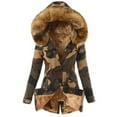 thumbnail image 2 of Unir Womens Winter Coats, Lined Hood Parka Jacket, Drawstring Waist SnapâFront Polyester Outerwear, 1âPack, SâXXL True to Size, Plus Size Friendly, 2 of 4