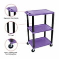 thumbnail image 2 of Offex 42"H Multipurpose Electric AV Cart with 3 Shelf - Black Leg, 2 of 2