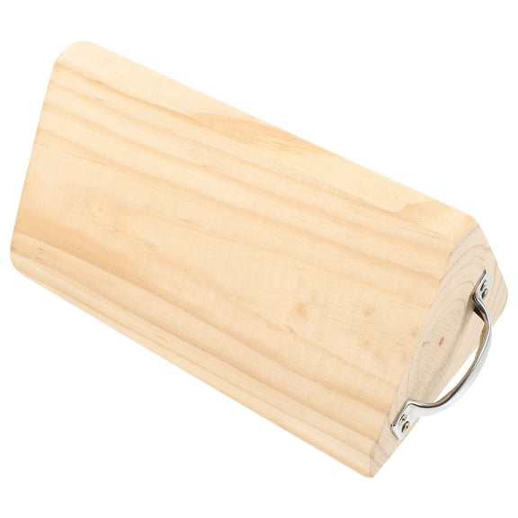 FESTFENDS Motorcycle Wheel Chock for Trailer 1Set Light Yellow Wood Chock 11.8x5.7x4.6in