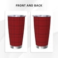 thumbnail image 3 of Salouo Red Black Houndstooth Print 20oz Tumbler with Lid,Stainless Steel Vacuum Insulated Tumbler Durable Insulated Coffee Mug Thermal Cup with Splash Proof Sliding Lid-Straw Two-piece Set, 3 of 8