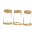thumbnail image 2 of TISHITA 3 Pieces Glass Vases,Plant Terrarium,Stable Hydroponic Plants,Clear Flower Pots,Propagation Planter for Desk Restaurant Decor dark brown, 2 of 8