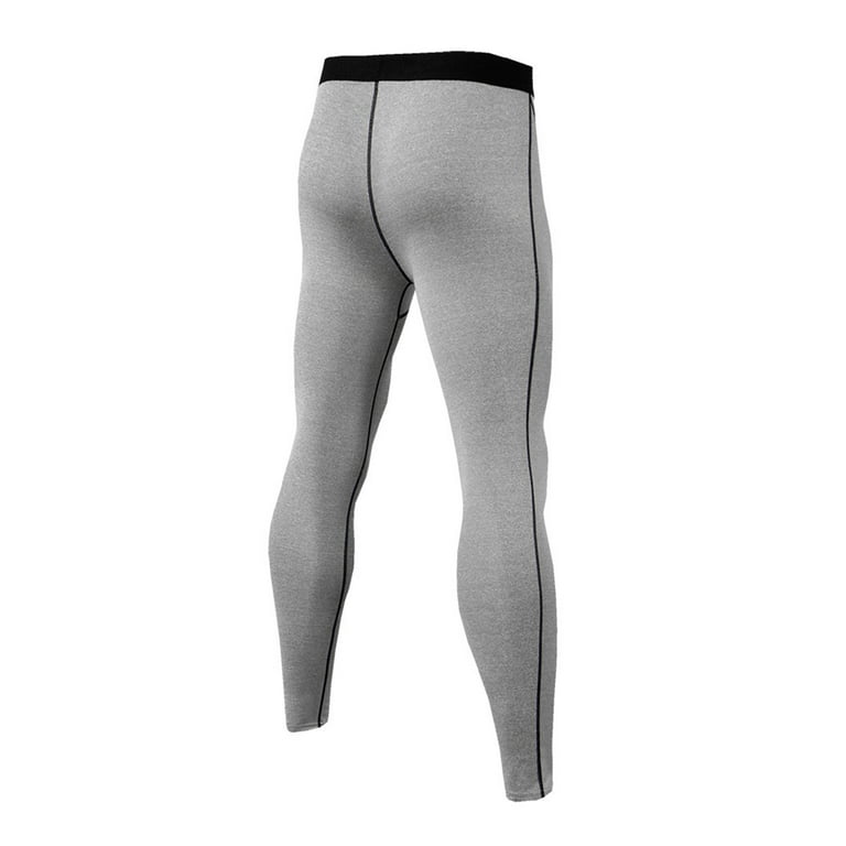 Capreze Line Printed Gym Tights Solid Color Leggings for Men