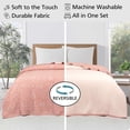 thumbnail image 2 of Mainstays 100% Cotton Matelasse Quilt Bedding Terracotta Floral Printed Denier Filled Jacquard Quilts, Full/Queen - Reversible, Breathable, 2 of 8
