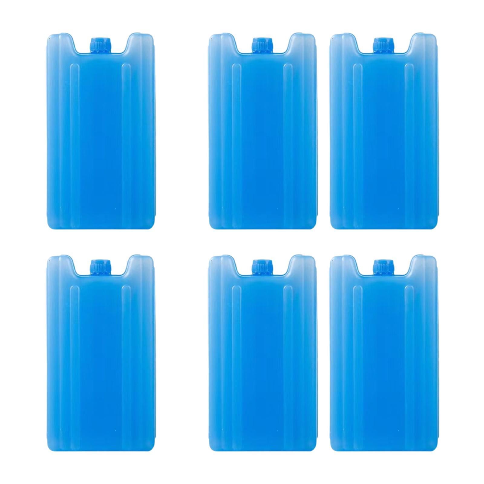 figatia 6 Pieces Ice Packs Leakproof Rectangular Ice Blocks for Family Fishing Beach