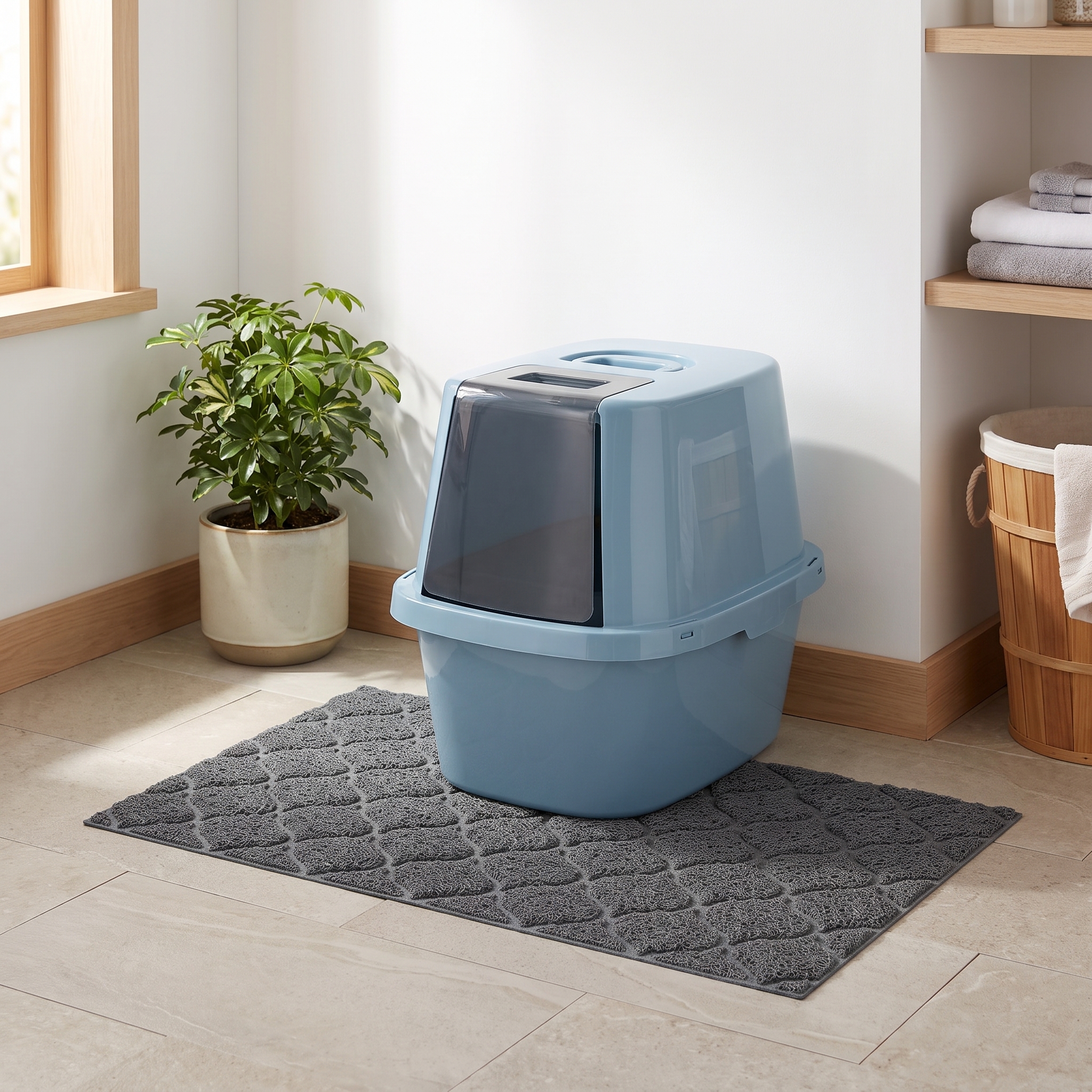 Vibrant Life Large Hooded Cat Litter Box photo 2