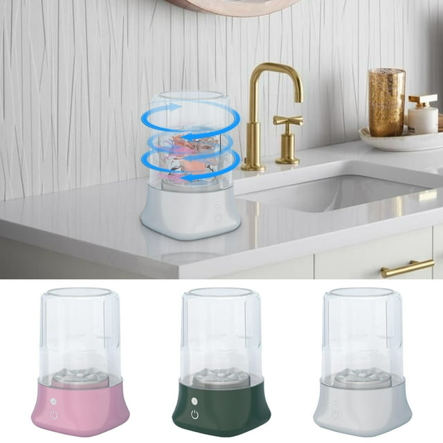 Sentmoon Portable Mini Washing Machine 1L Capacity Small Laundry Washer for Underwear Socks Rechargeable Battery Powered Compact Travel Clothes Cleaner USB Personal Washer Camping RV Apartment