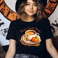 thumbnail image 3 of Home Sweet Home Coffee T-Shirt | Fall Pumpkin Latte Tee | Cozy Autumn Top, Azalea, Size 2XL, 3 of 6